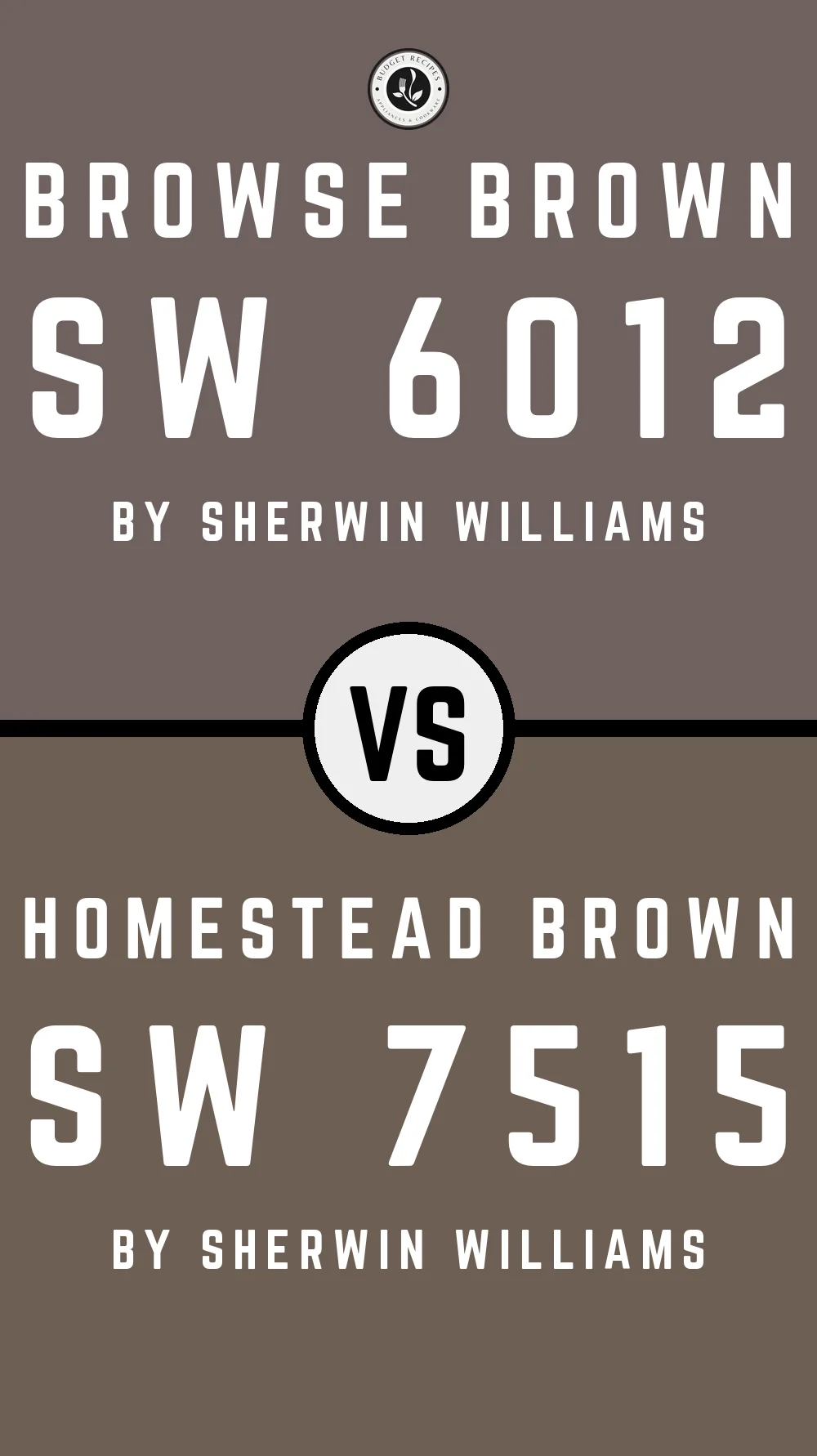 Browse Brown SW 6012 vs Homestead Brown SW 7515