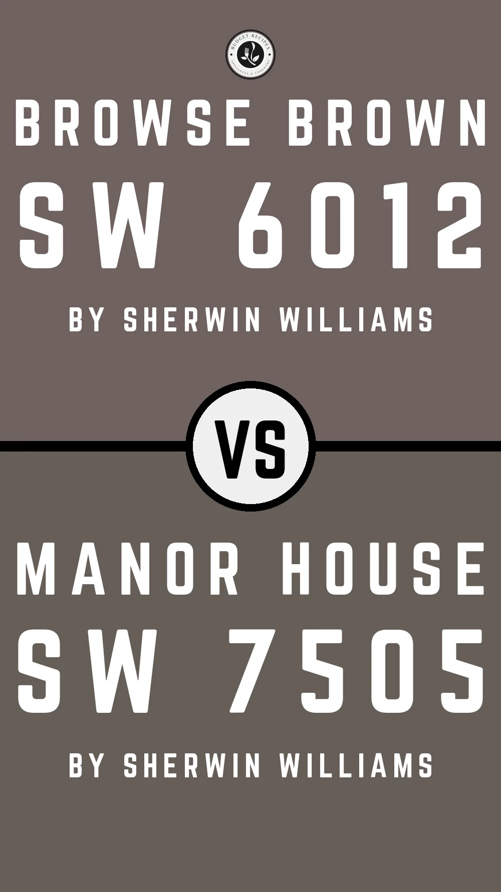 Browse Brown SW 6012 vs Manor House SW 7505