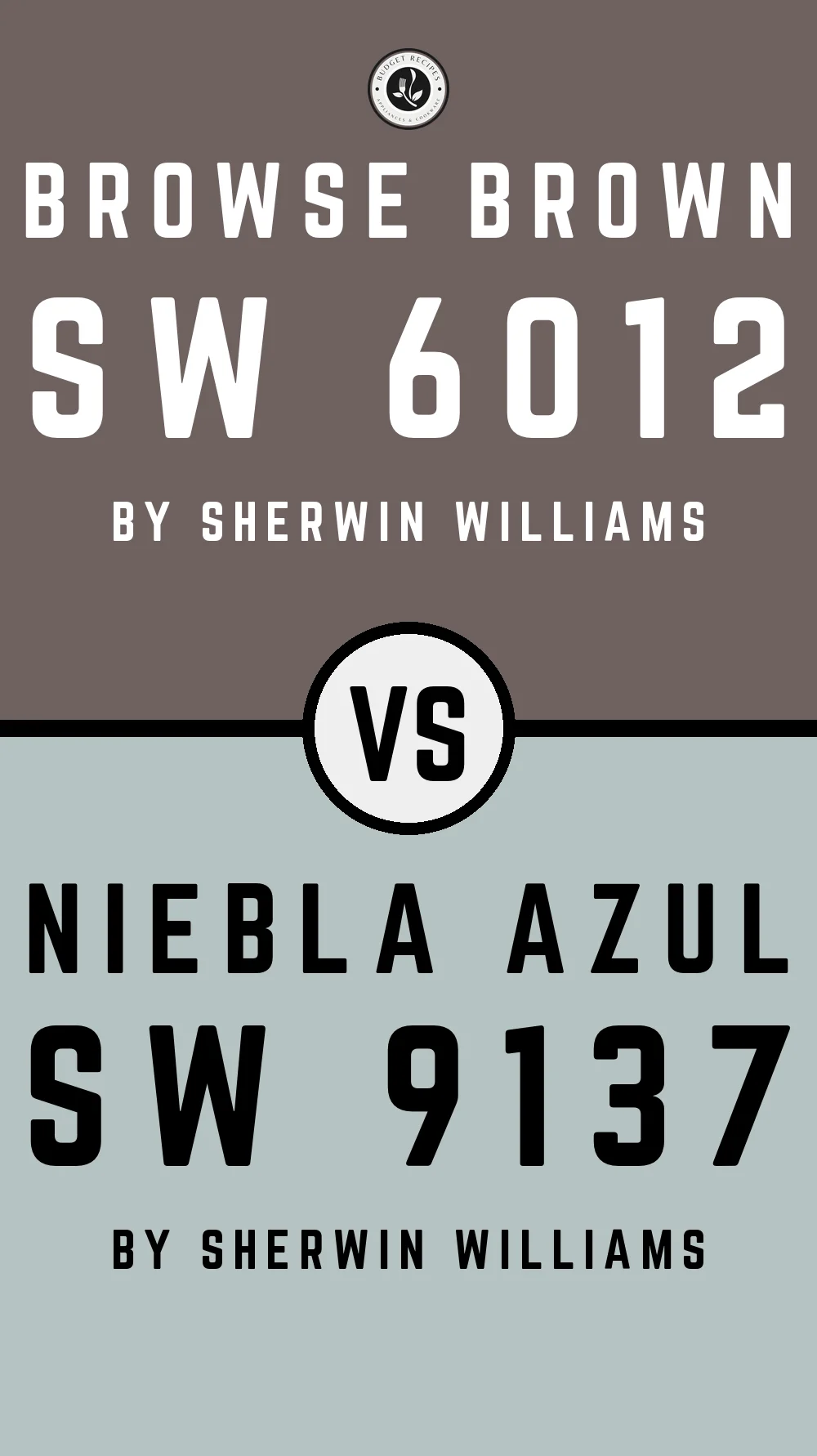 Browse Brown SW 6012 vs Niebla Azul SW 9137
