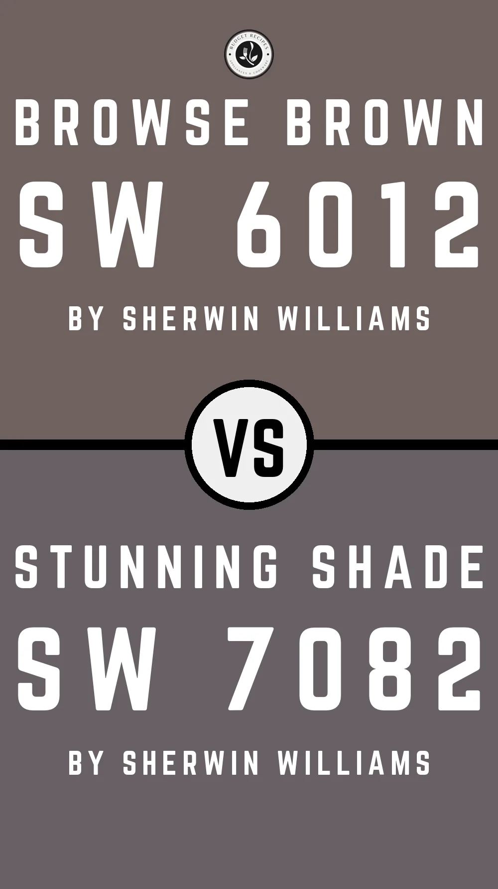 Browse Brown SW 6012 vs Stunning Shade SW 7082