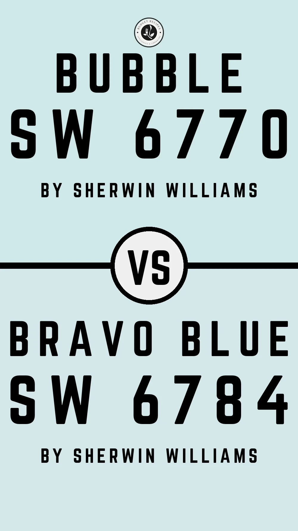 Bubble SW 6770 vs Bravo Blue SW 6784