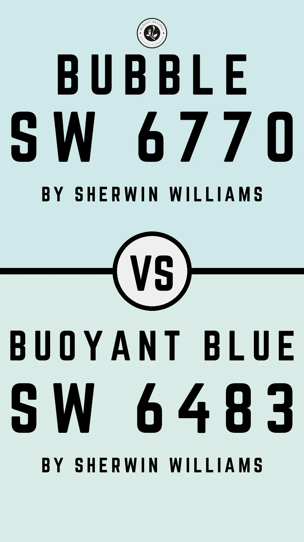 Bubble SW 6770 vs Buoyant Blue SW 6483