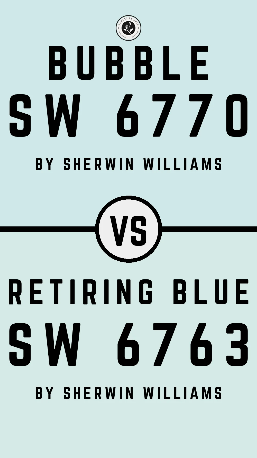 Bubble SW 6770 vs Retiring Blue SW 6763
