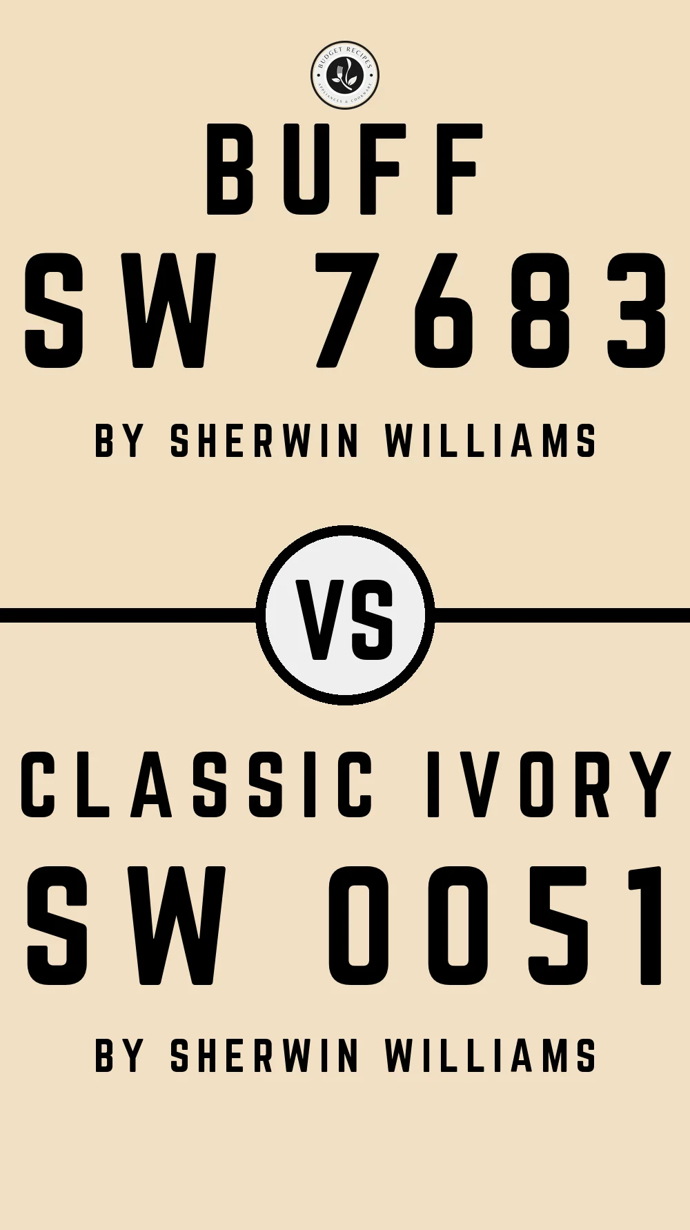Buff SW 7683 vs Classic Ivory SW 0051