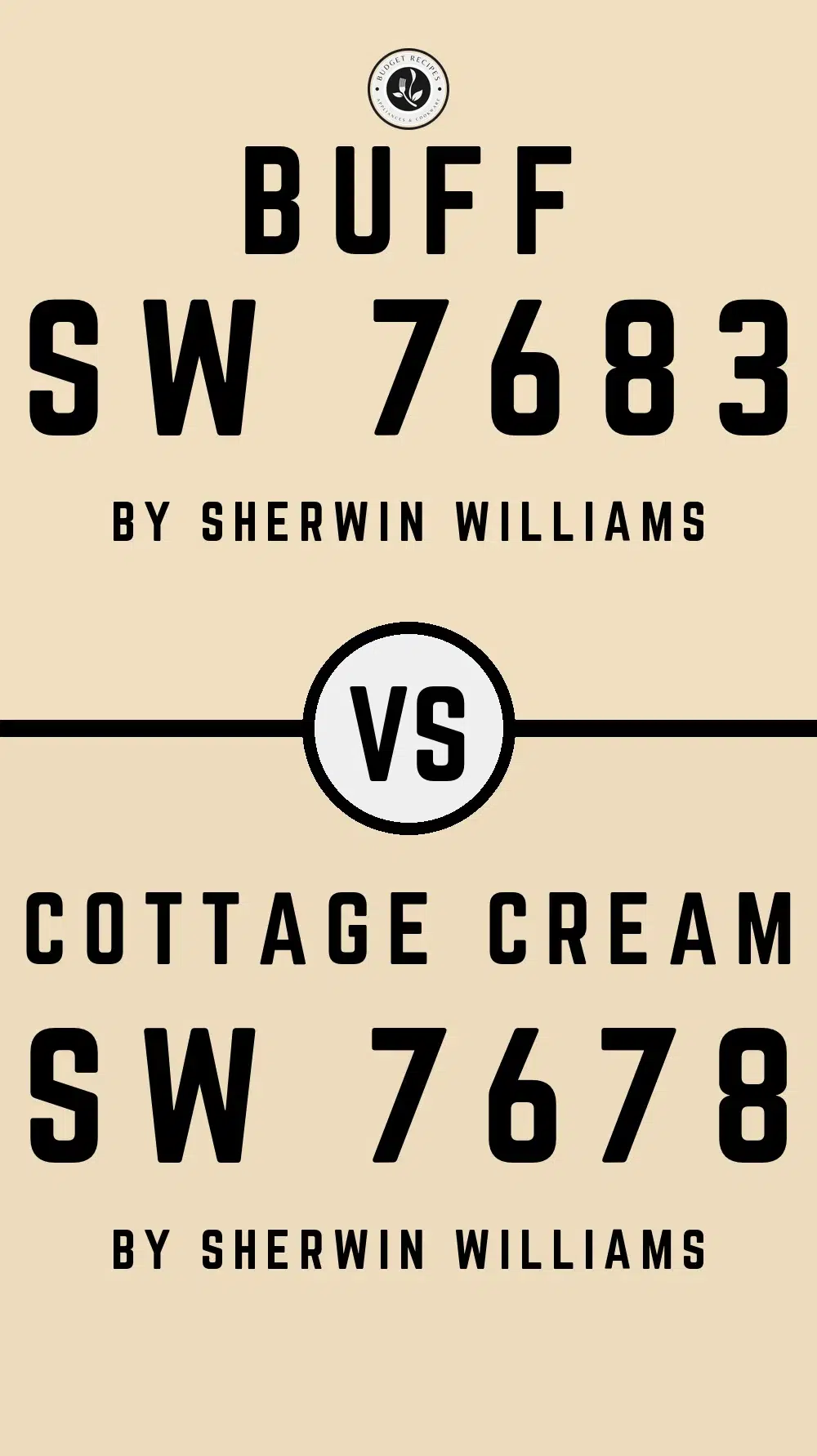 Buff SW 7683 vs Cottage Cream SW 7678