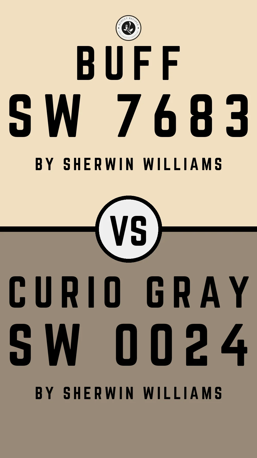 Buff SW 7683 vs Curio Gray SW 0024