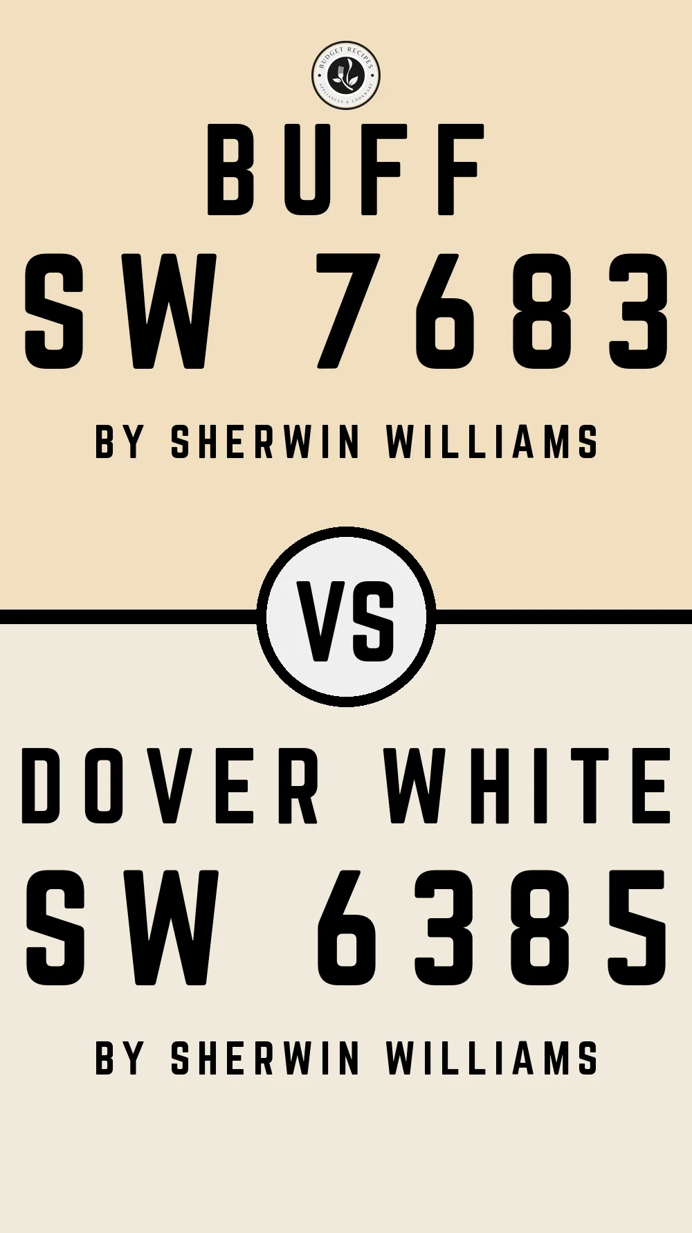 Buff SW 7683 vs Dover White SW 6385