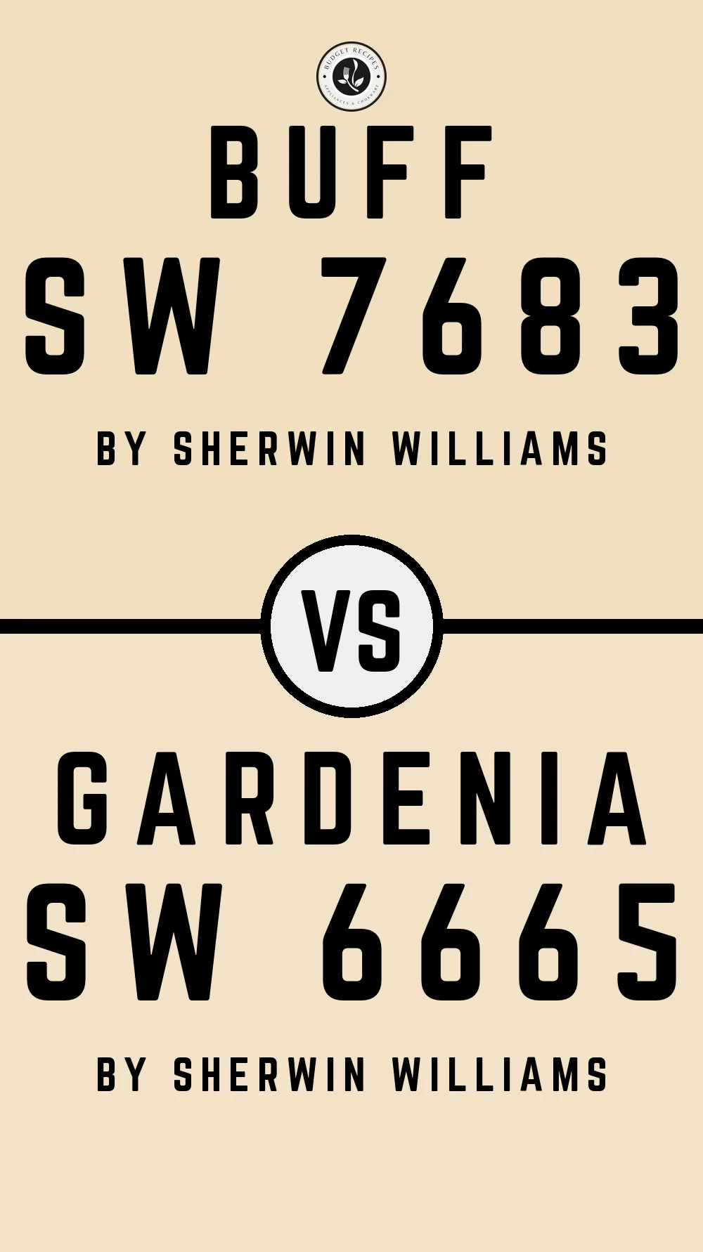Buff SW 7683 vs Gardenia SW 6665