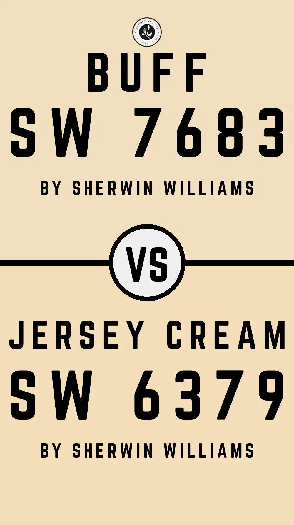 Buff SW 7683 vs Jersey Cream SW 6379