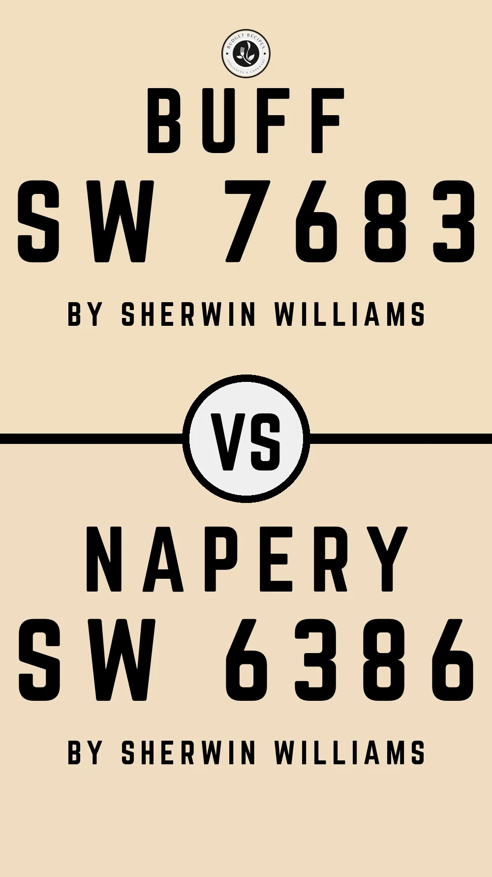 Buff SW 7683 vs Napery SW 6386