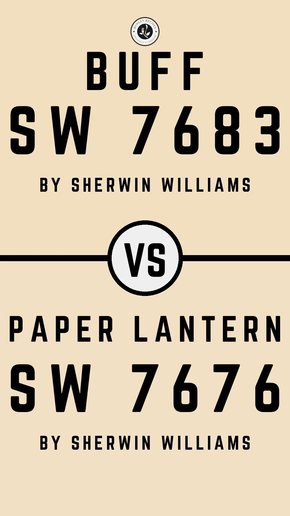 Buff SW 7683 vs Paper Lantern SW 7676