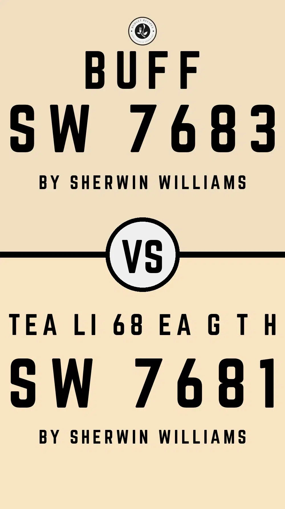 Buff SW 7683 vs Tea Li 68 ea g t h SW 7681