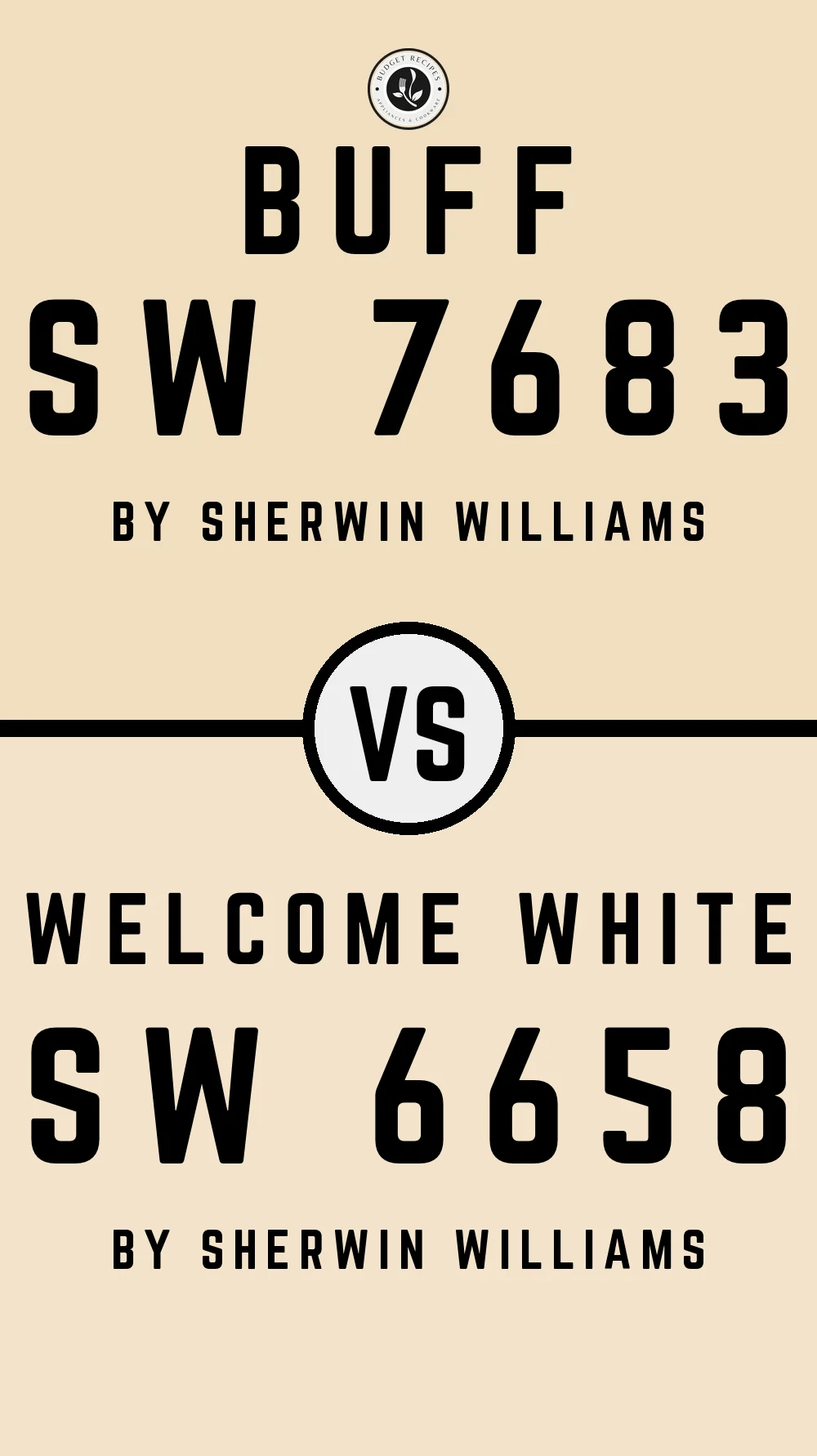 Buff SW 7683 vs Welcome White SW 6658