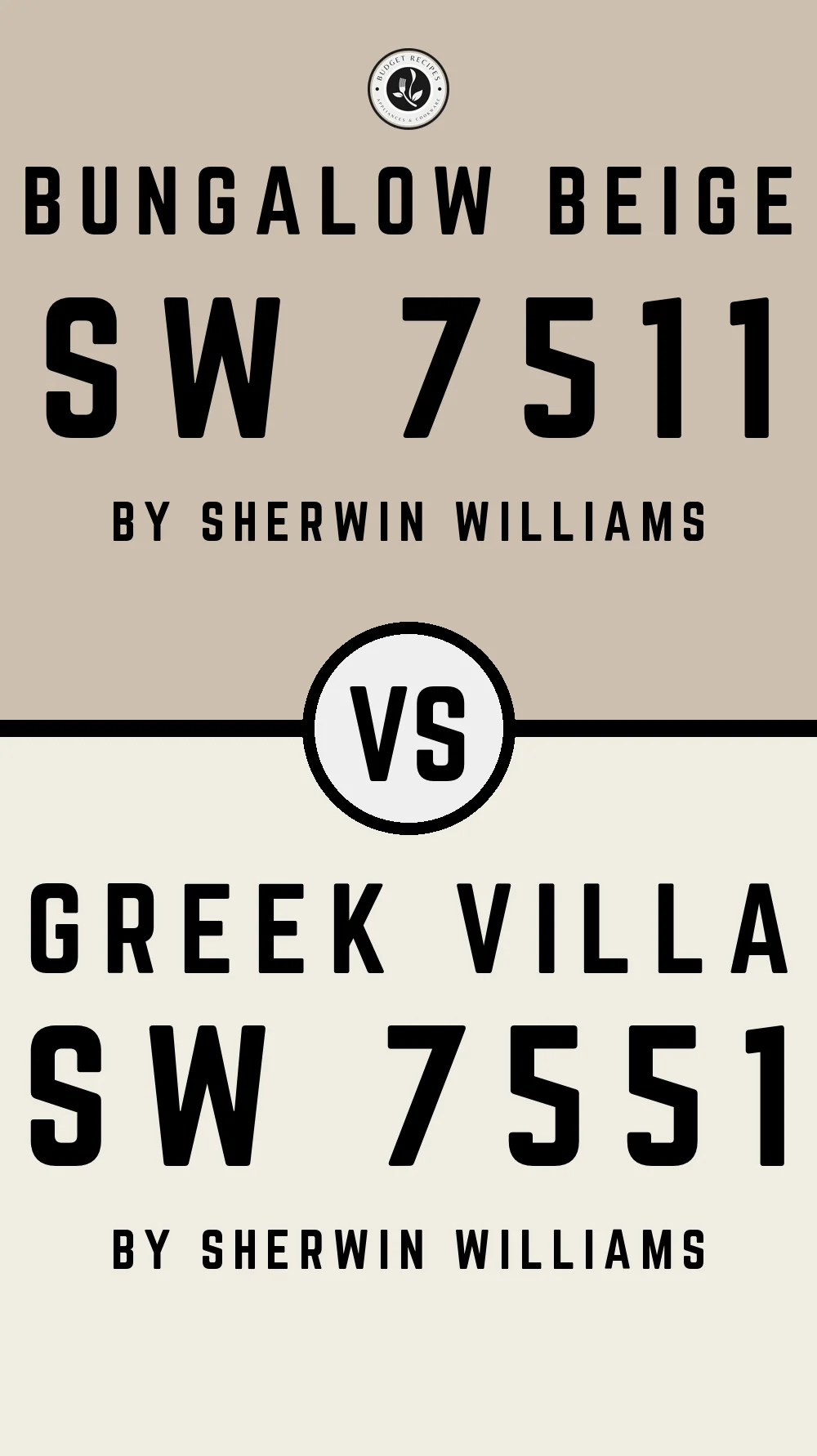Bungalow Beige SW 7511 vs Greek Villa SW 7551