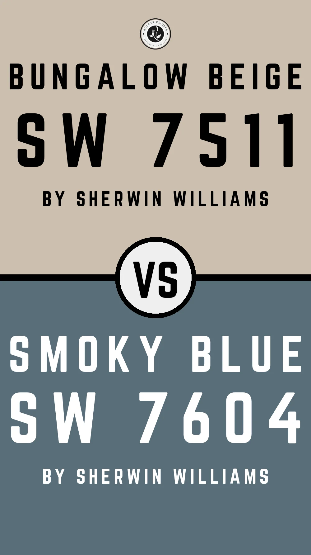 Bungalow Beige by Sherwin Williams SW 7511 with Smoky Blue SW 7604