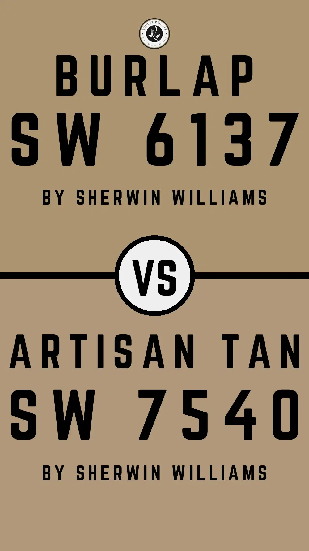 Burlap SW 6137 vs Artisan Tan SW 7540
