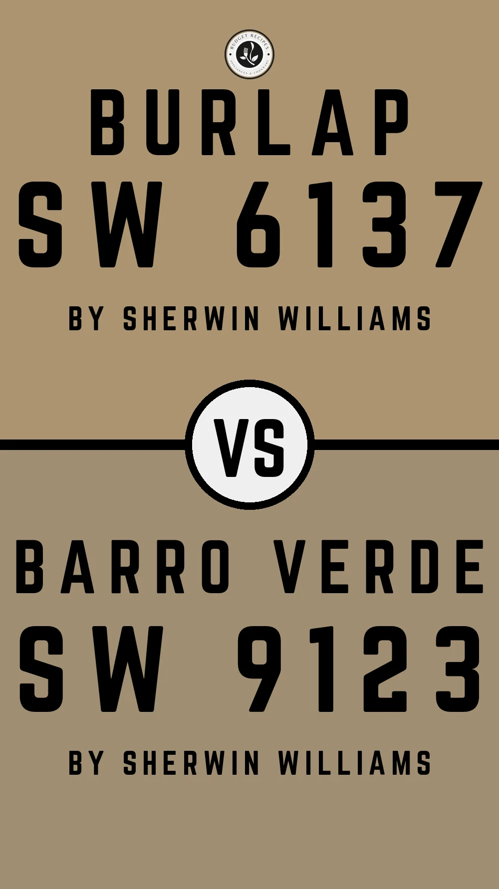 Burlap SW 6137 vs Barro Verde SW 9123