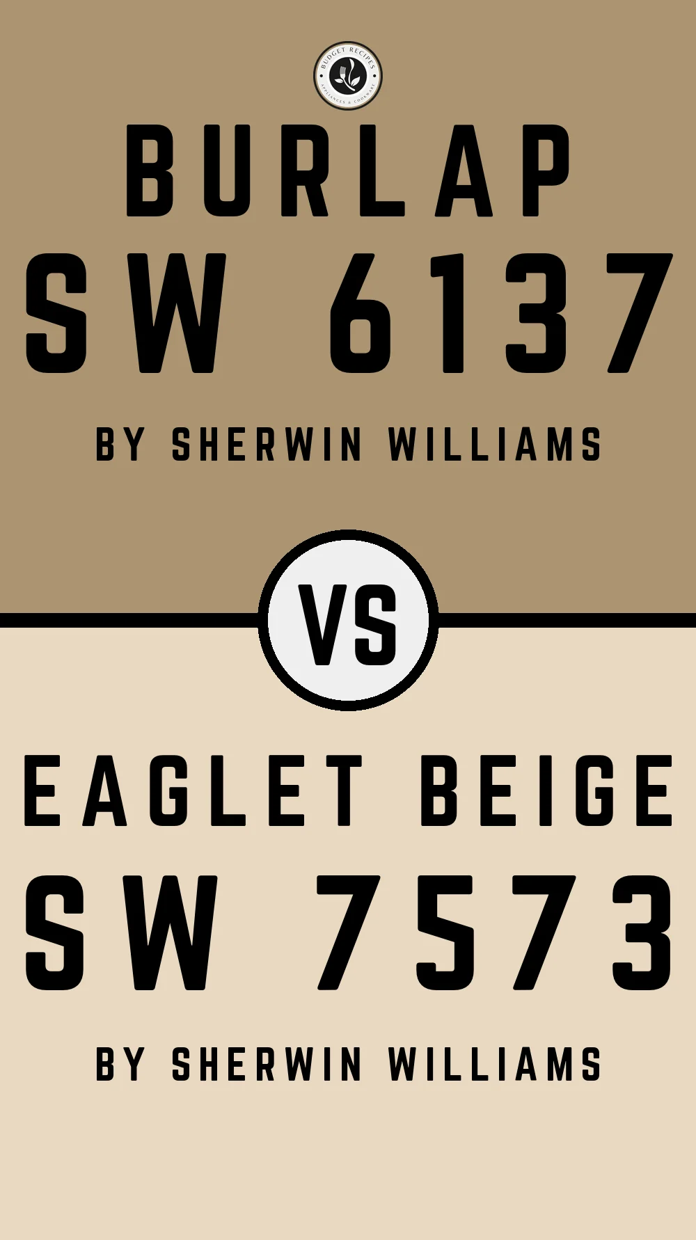 Burlap SW 6137 vs Eaglet Beige SW 7573