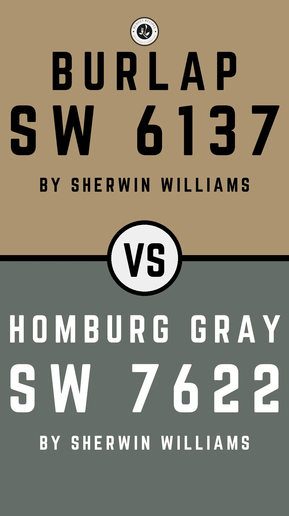 Burlap SW 6137 vs Homburg Gray SW 7622