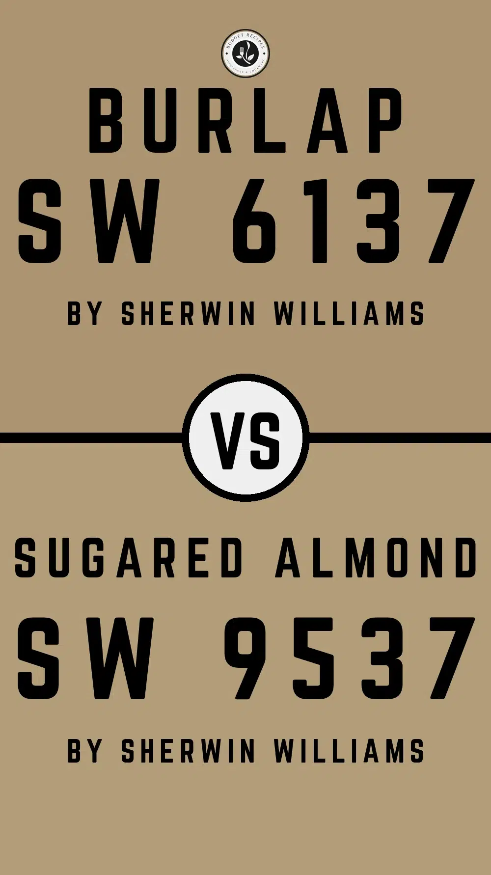 Burlap SW 6137 vs Sugared Almond SW 9537