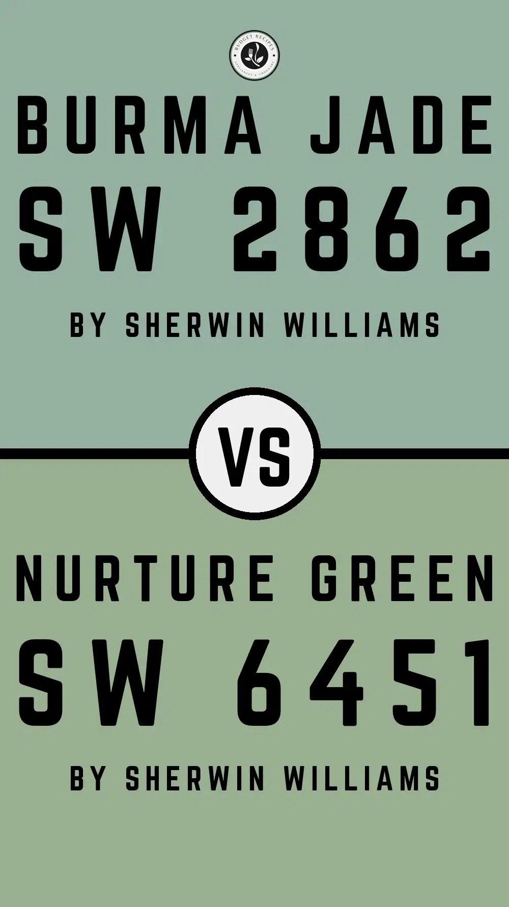 Burma Jade SW 2862 vs Nurture Green SW 6451