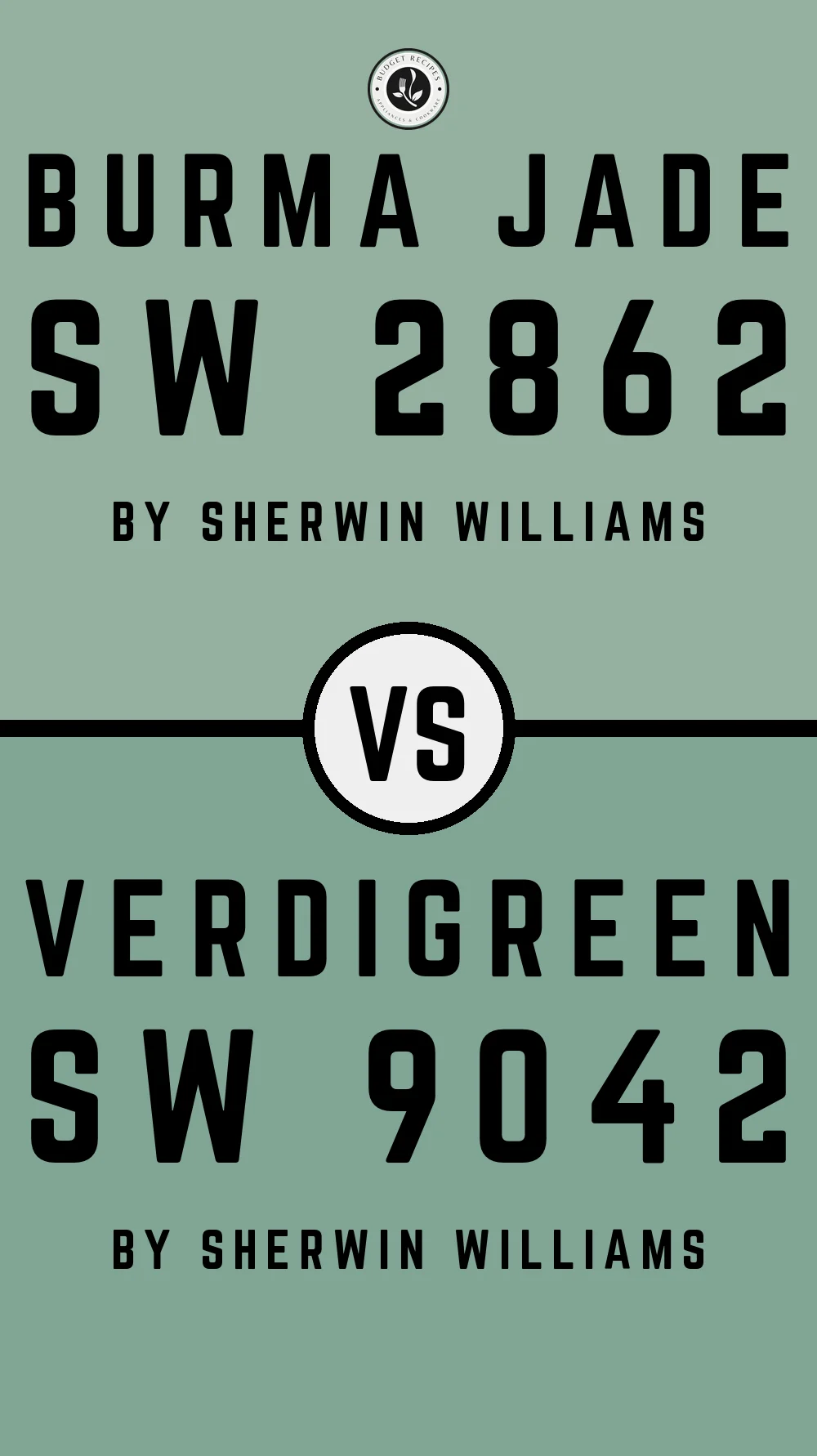 Burma Jade SW 2862 vs Verdigreen SW 9042