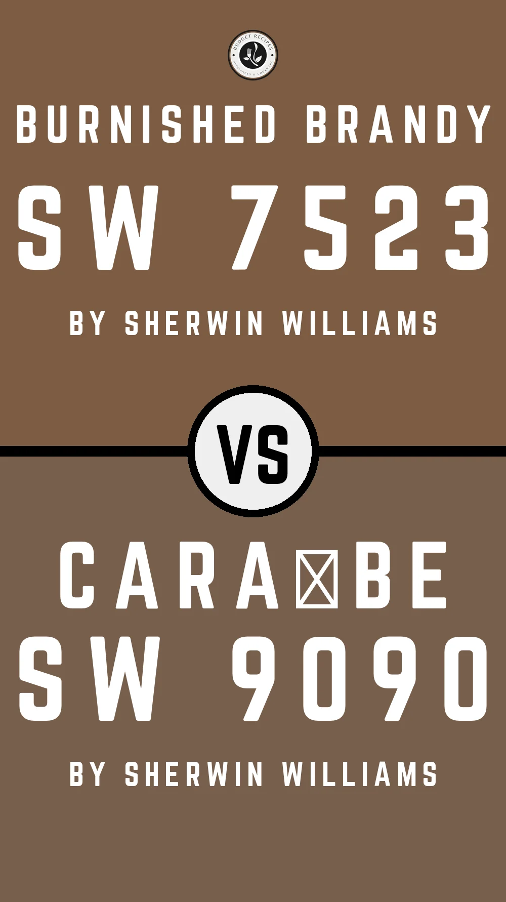 Burnished Brandy SW 7523 vs Caraïbe SW 9090