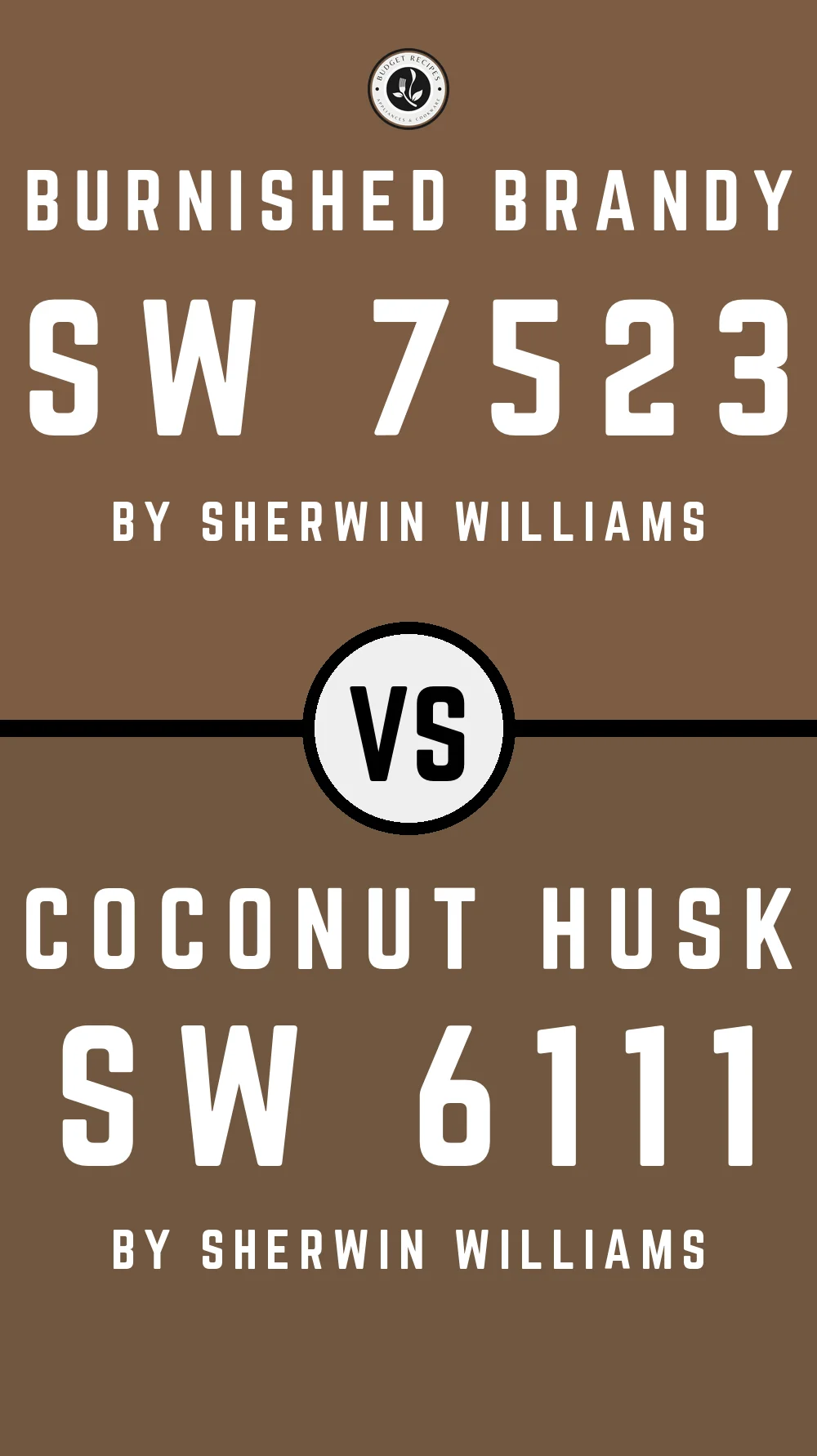 Burnished Brandy SW 7523 vs Coconut Husk SW 6111