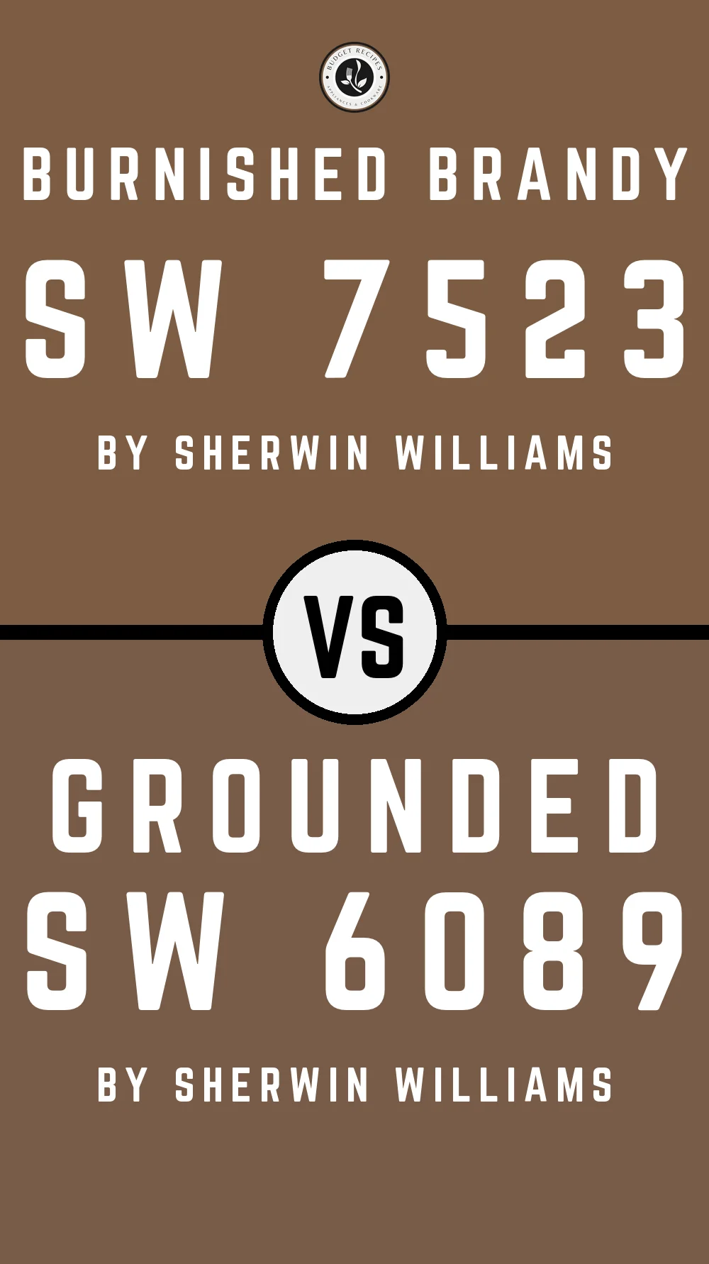 Burnished Brandy SW 7523 vs Grounded SW 6089