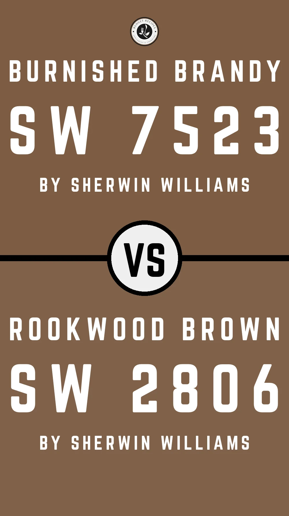 Burnished Brandy SW 7523 vs Rookwood Brown SW 2806