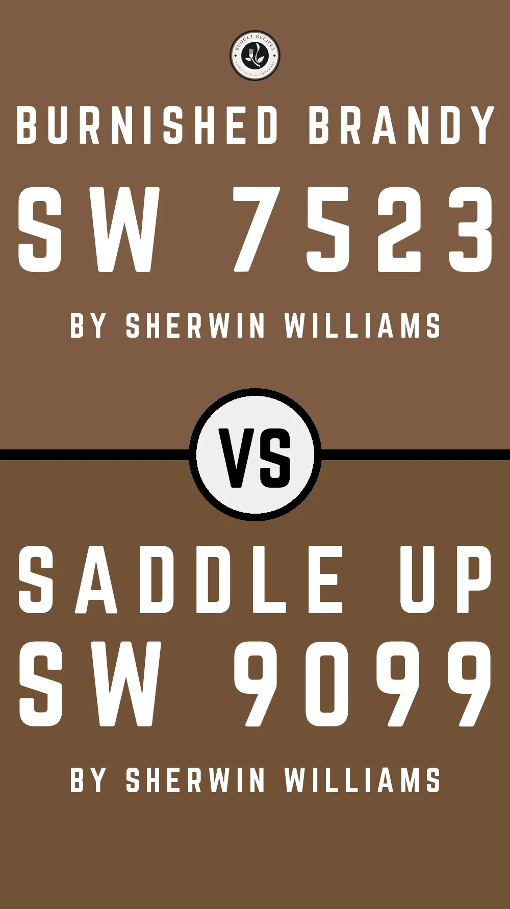 Burnished Brandy SW 7523 vs Saddle Up SW 9099