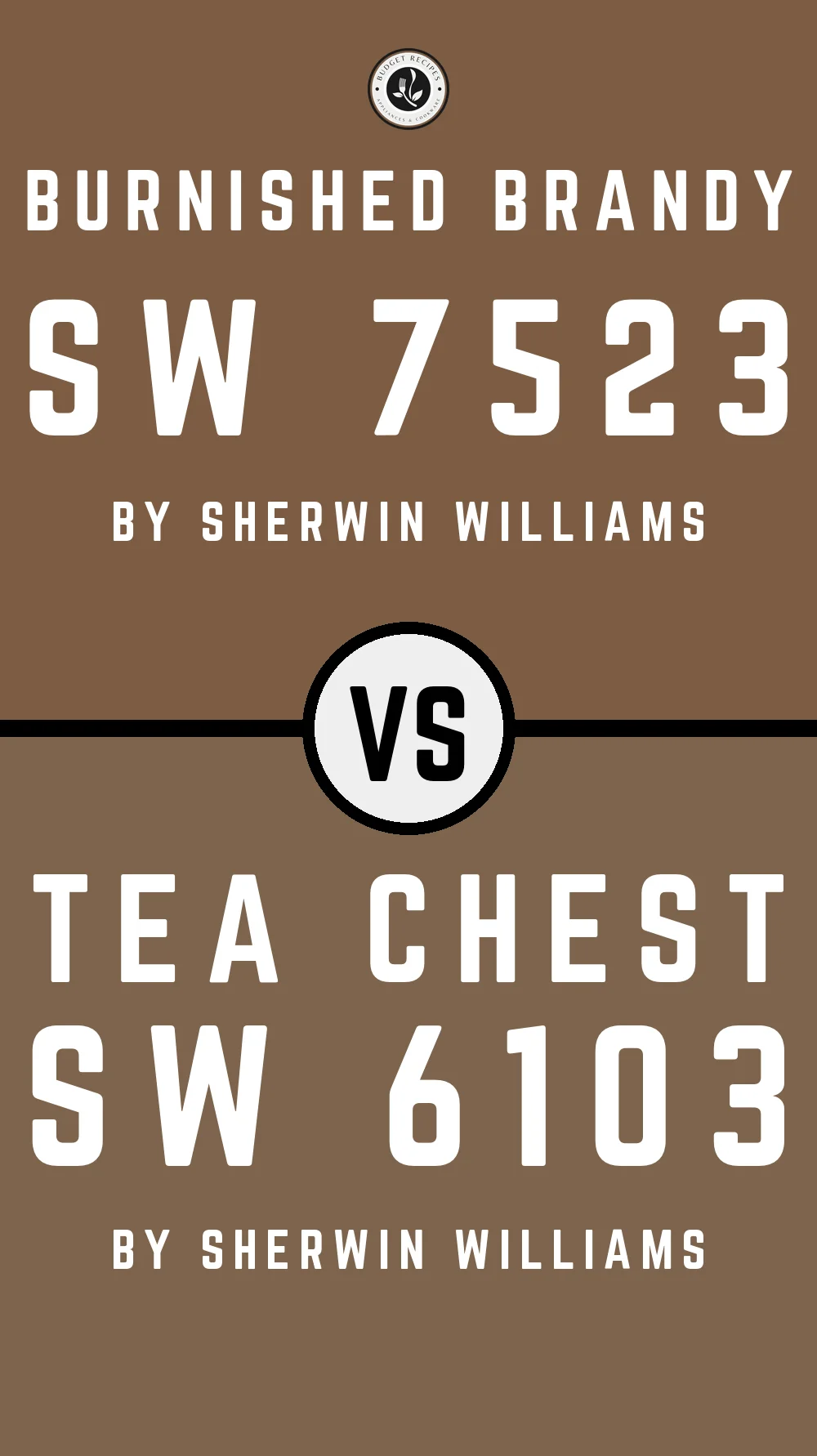 Burnished Brandy SW 7523 vs Tea Chest SW 6103