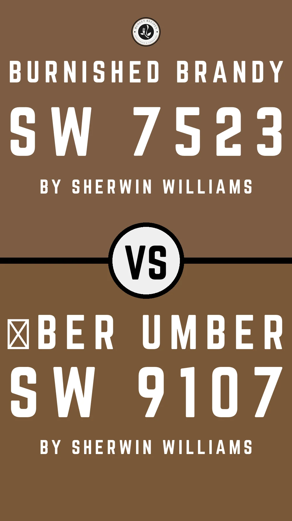 Burnished Brandy SW 7523 vs Über Umber SW 9107