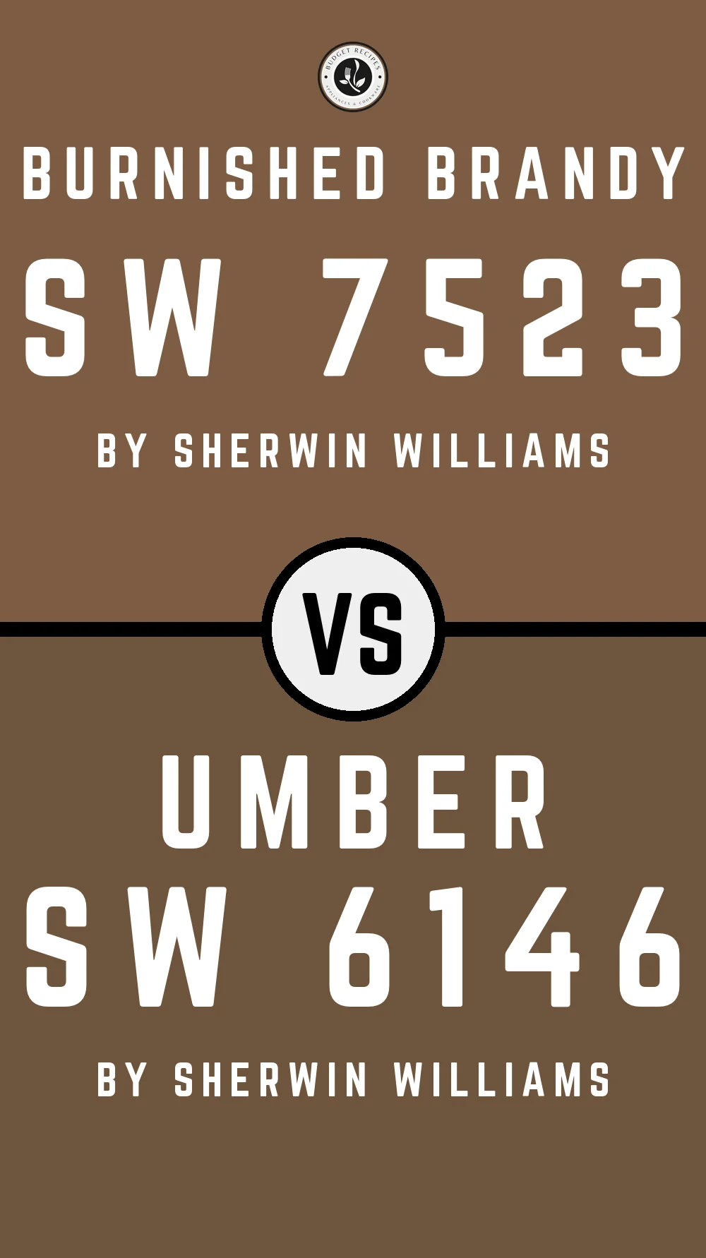 Burnished Brandy SW 7523 vs Umber SW 6146