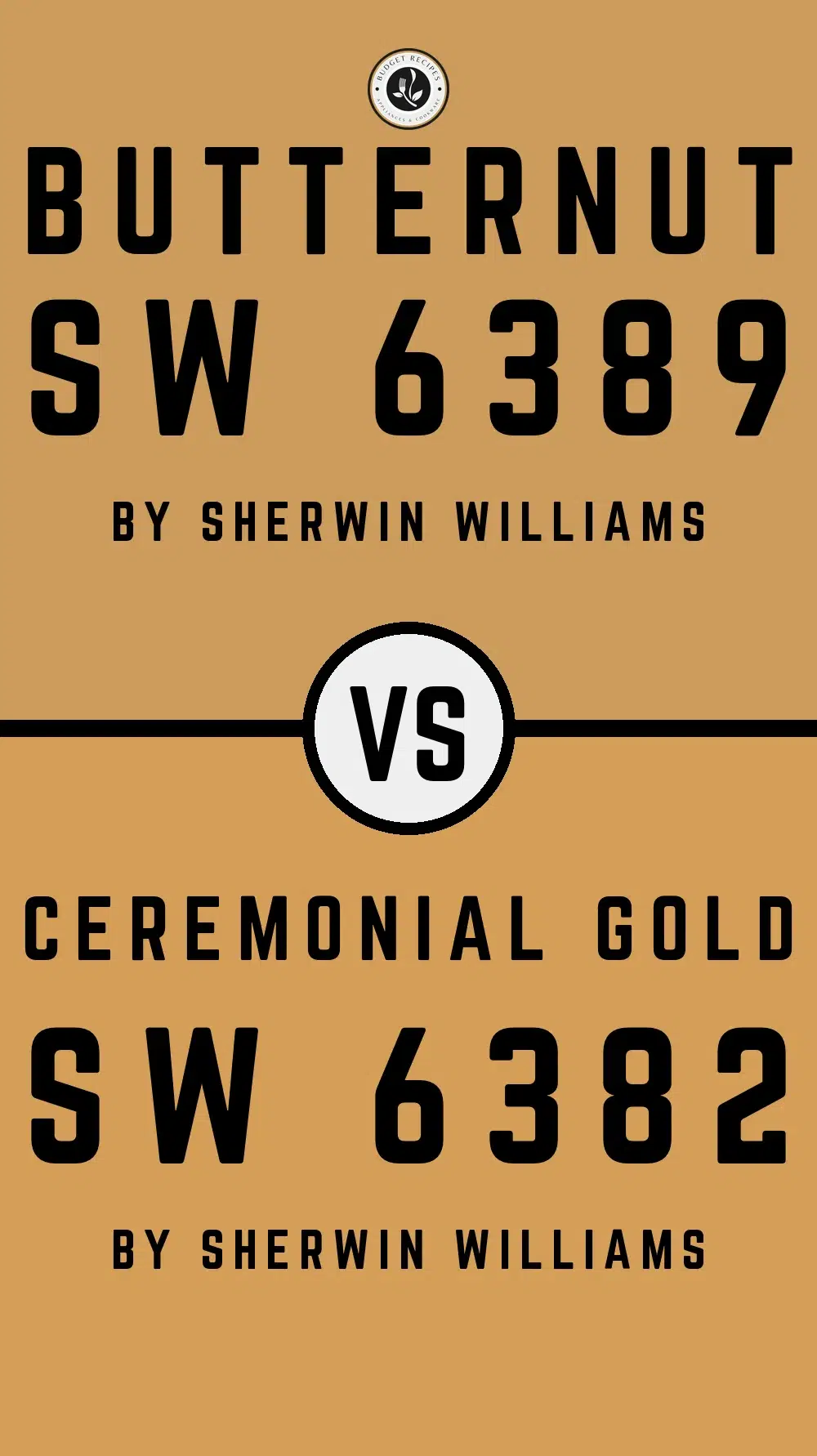 Butternut SW 6389 vs Ceremonial Gold SW 6382