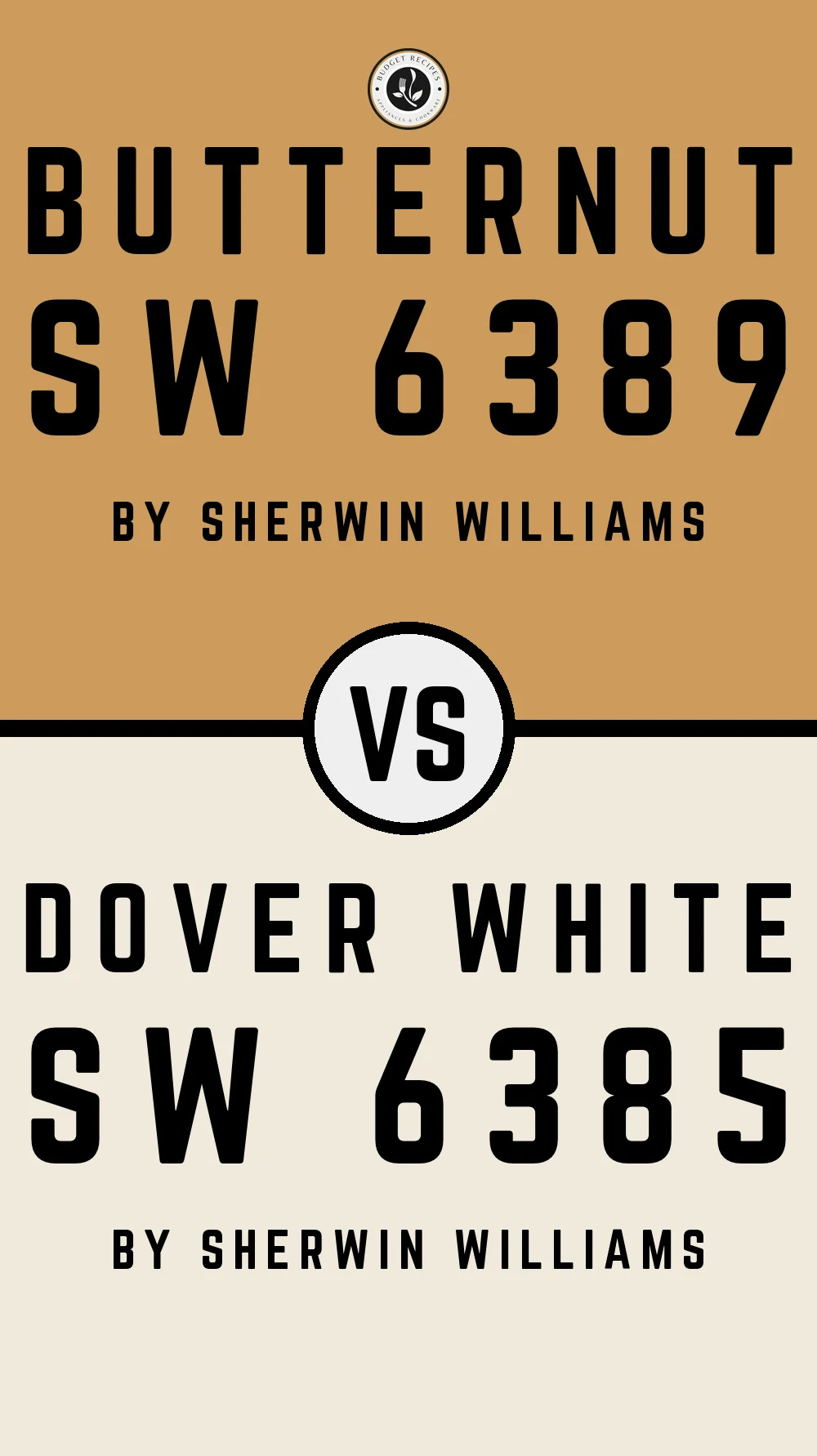 Butternut SW 6389 vs Dover White SW 6385