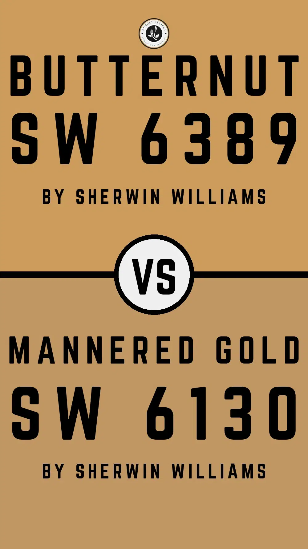 Butternut SW 6389 vs Mannered Gold SW 6130