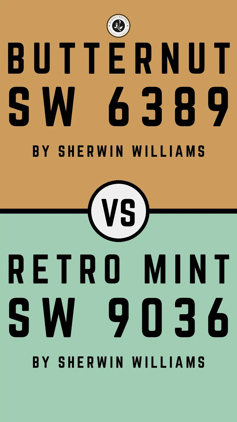 Butternut SW 6389 vs Retro Mint SW 9036