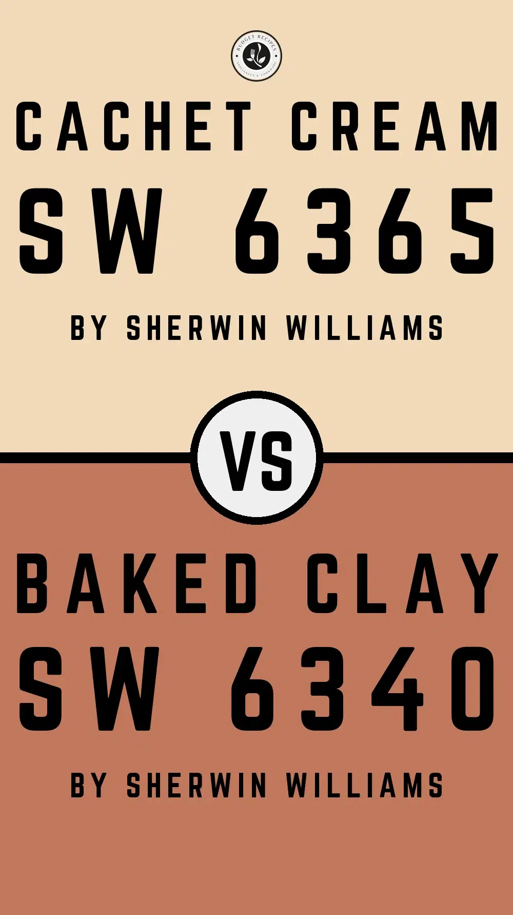Cachet Cream SW 6365 vs Baked Clay SW 6340