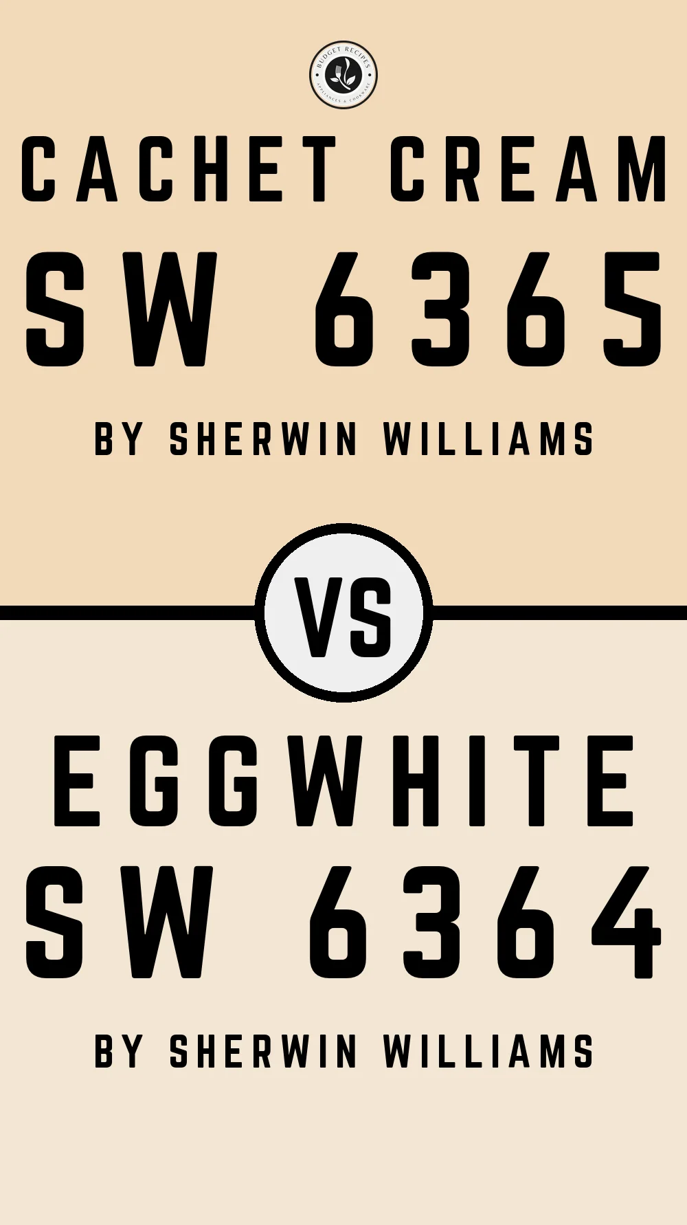Cachet Cream SW 6365 vs Eggwhite SW 6364