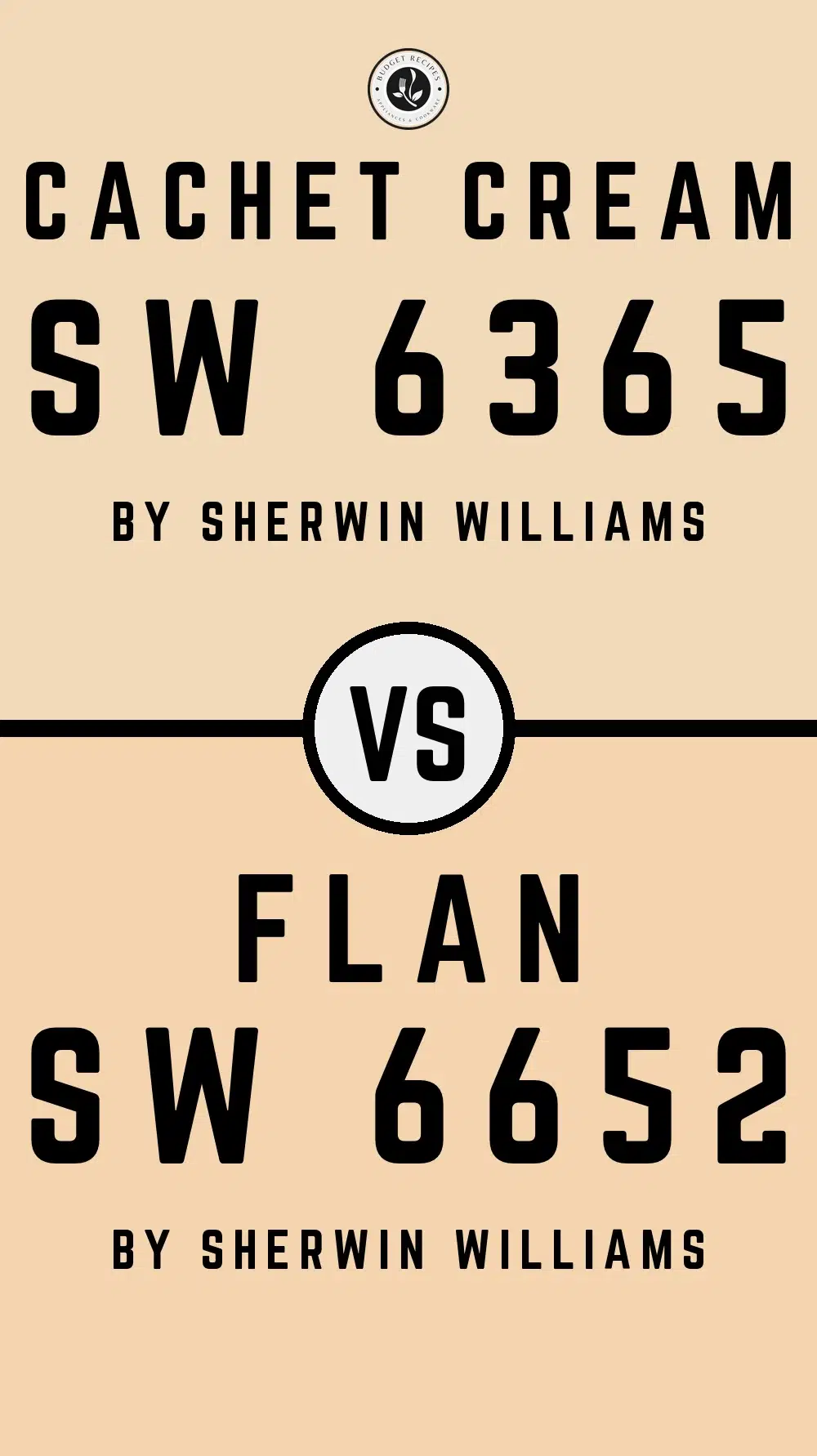 Cachet Cream SW 6365 vs Flan SW 6652