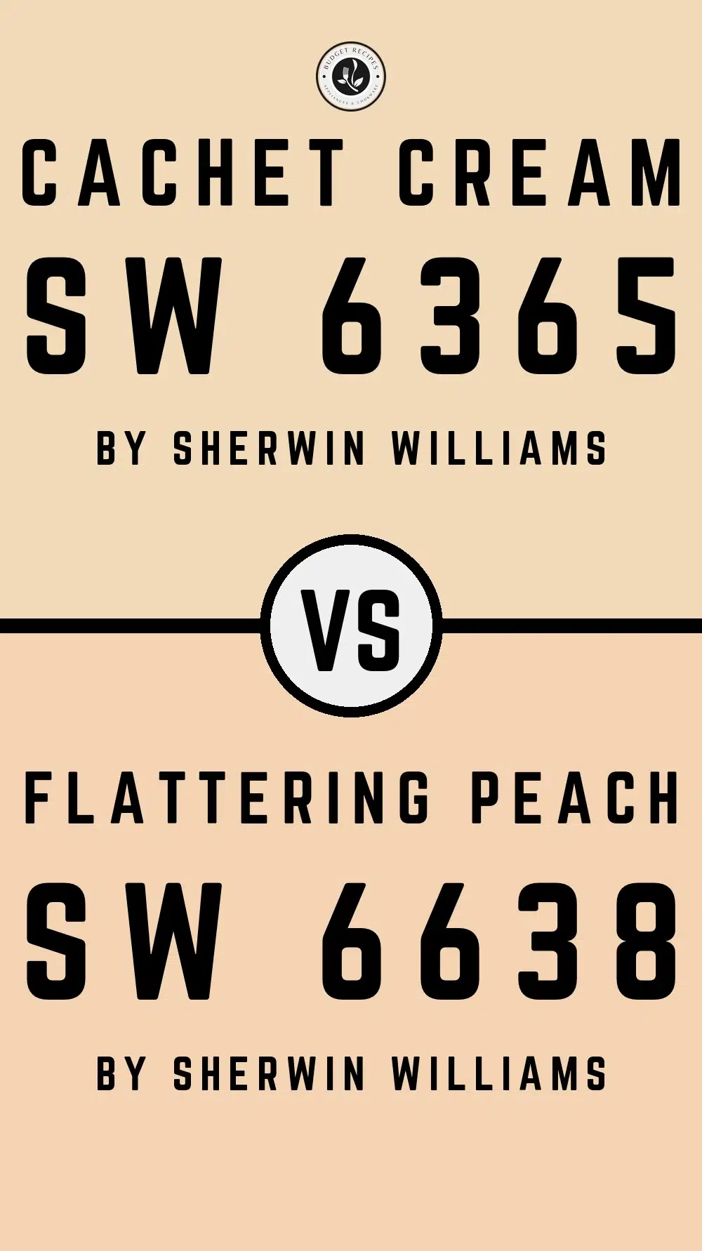 Cachet Cream SW 6365 vs Flattering Peach SW 6638