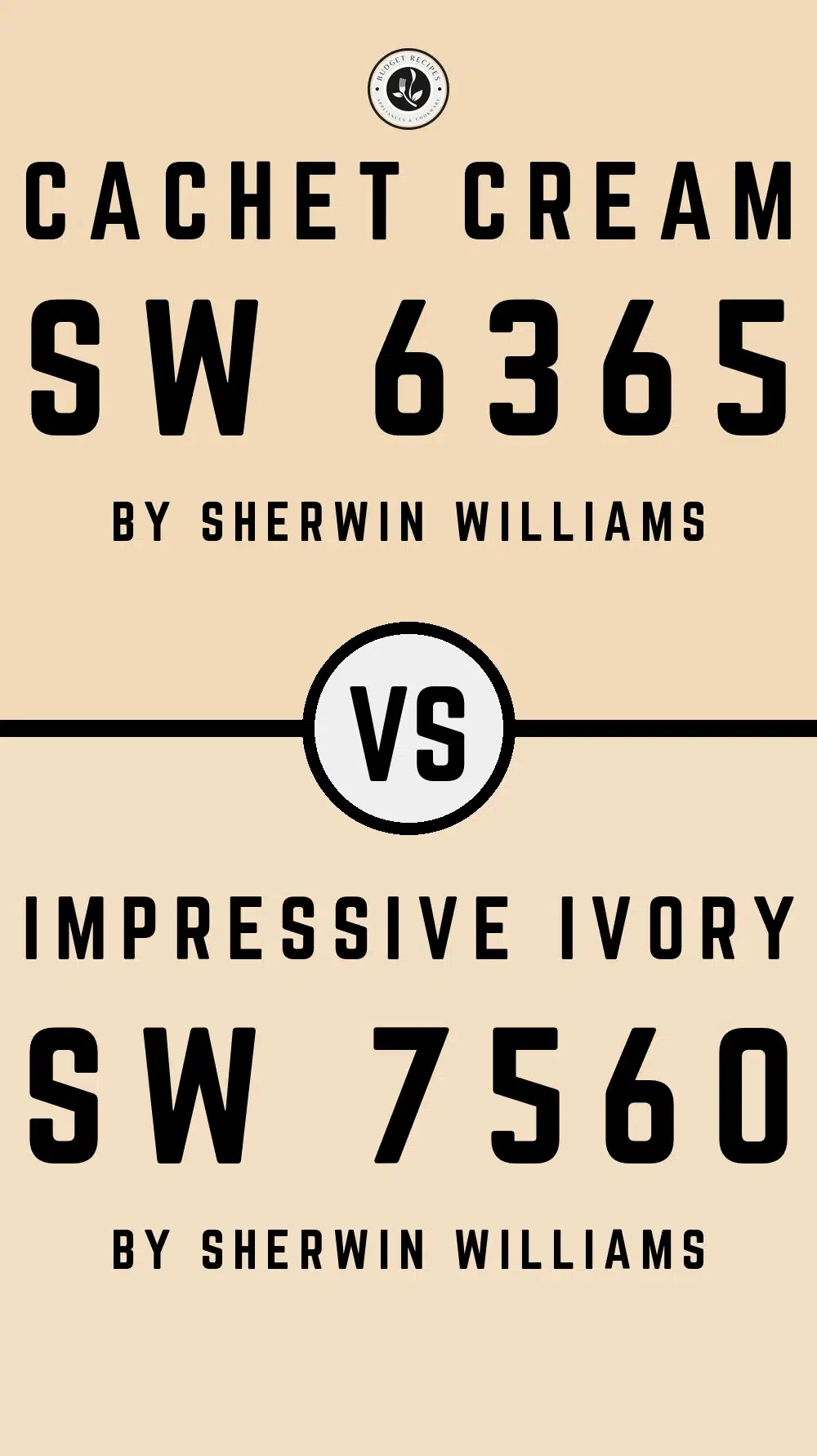 Cachet Cream SW 6365 vs Impressive Ivory SW 7560