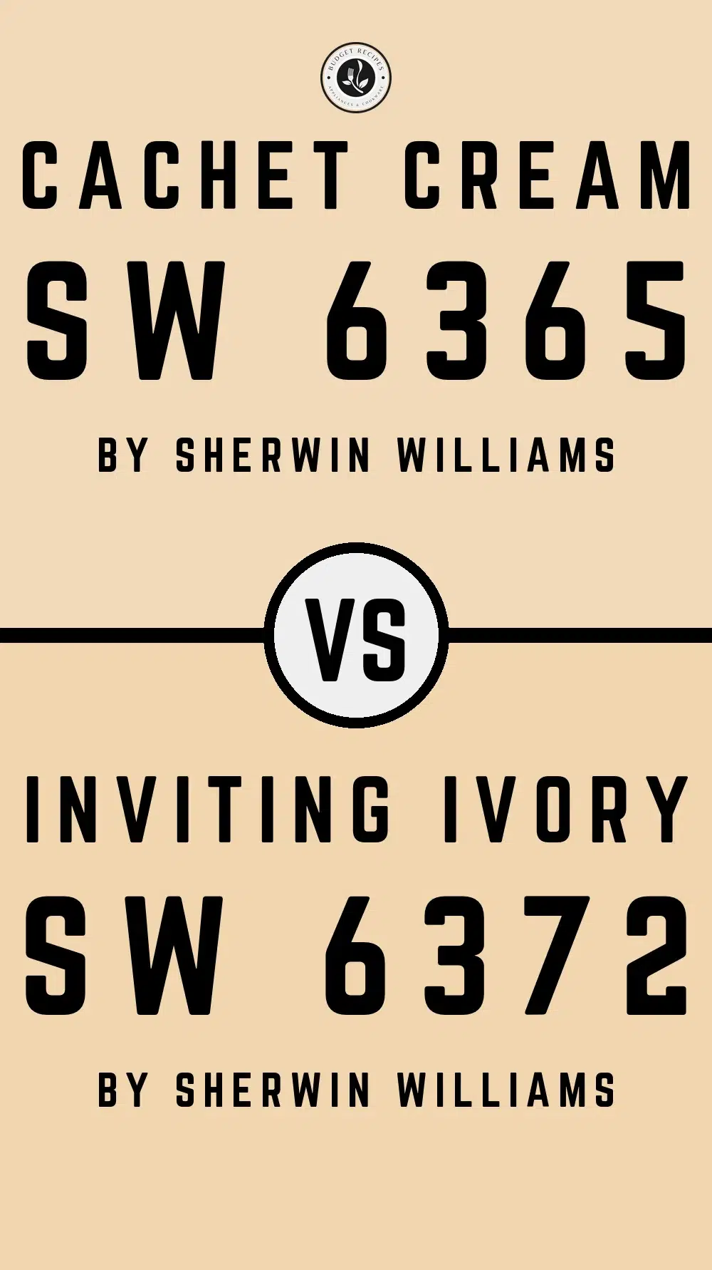 Cachet Cream SW 6365 vs Inviting Ivory SW 6372