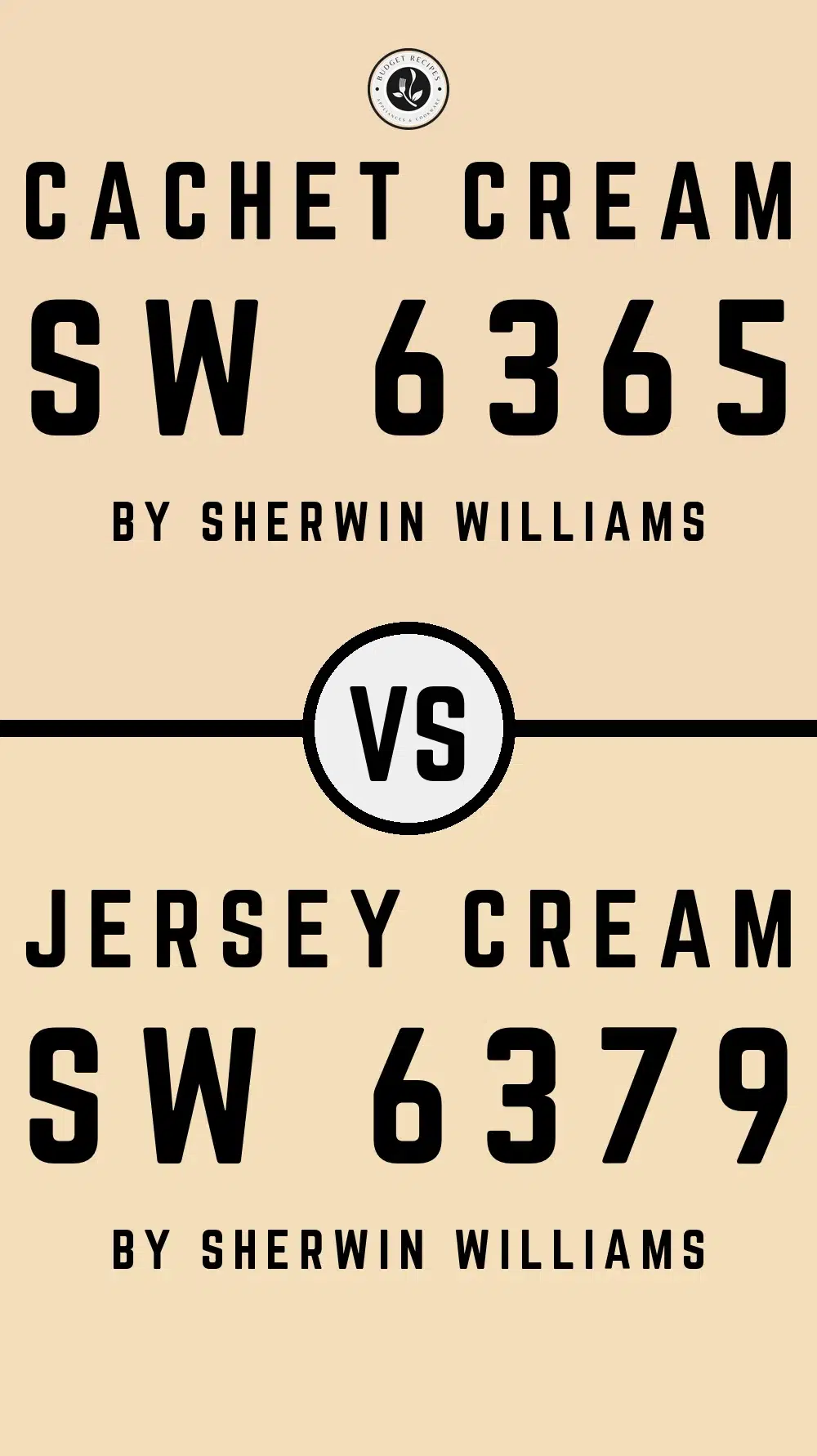 Cachet Cream SW 6365 vs Jersey Cream SW 6379