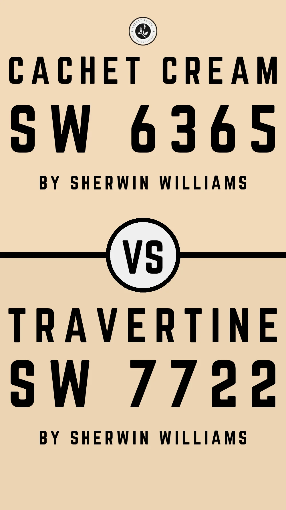 Cachet Cream SW 6365 vs Travertine SW 7722