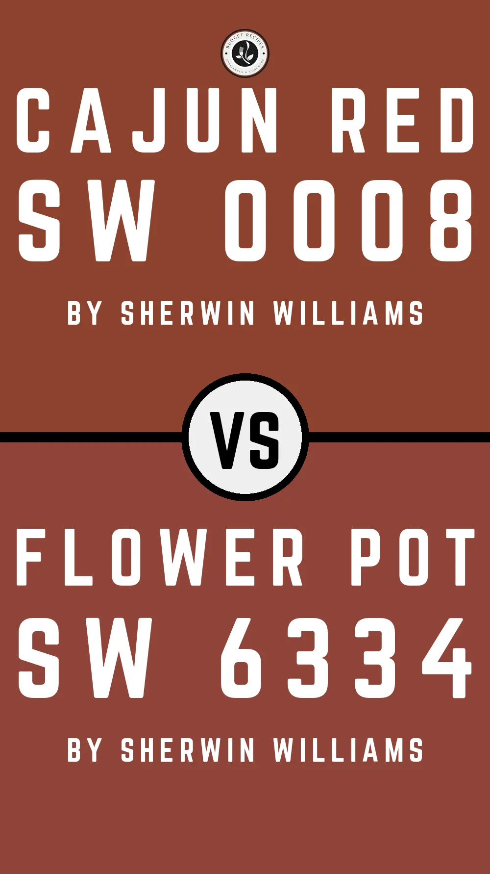 Cajun Red SW 0008 vs Flower Pot SW 6334