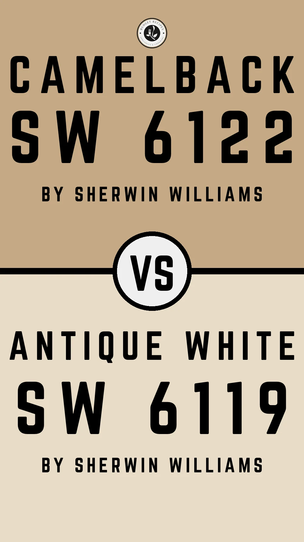 Camelback SW 6122 vs Antique White SW 6119