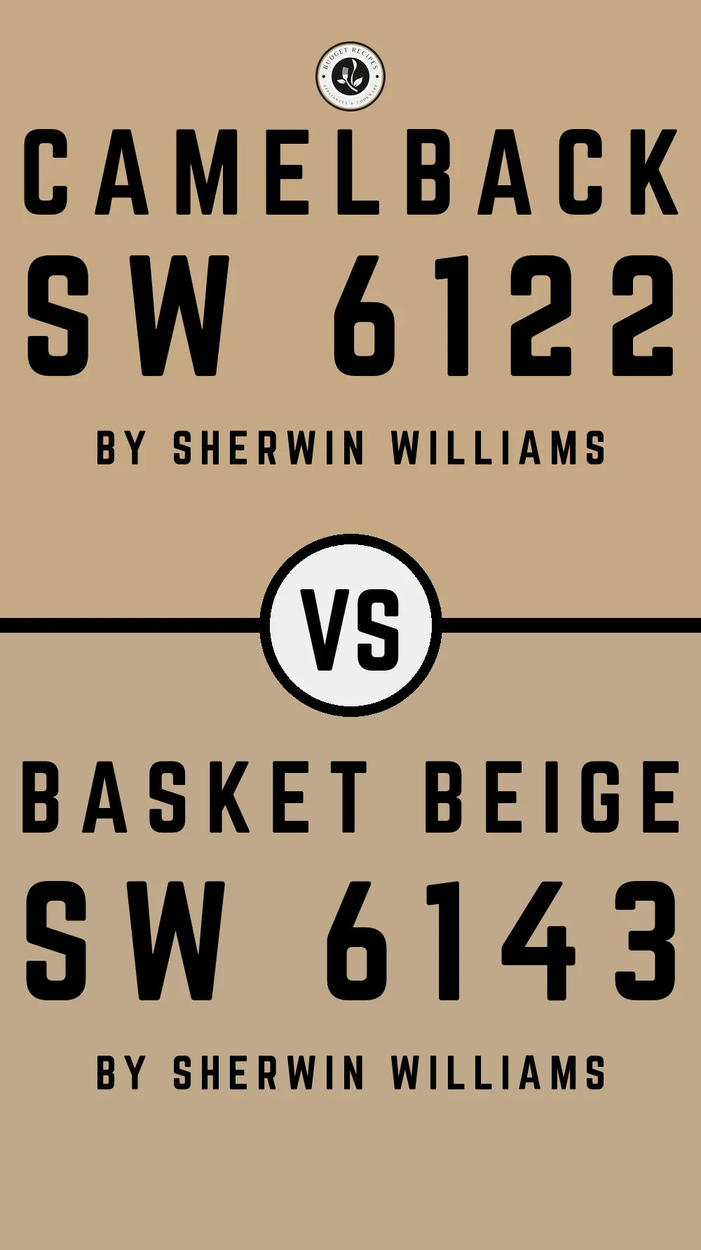 Camelback SW 6122 vs Basket Beige SW 6143