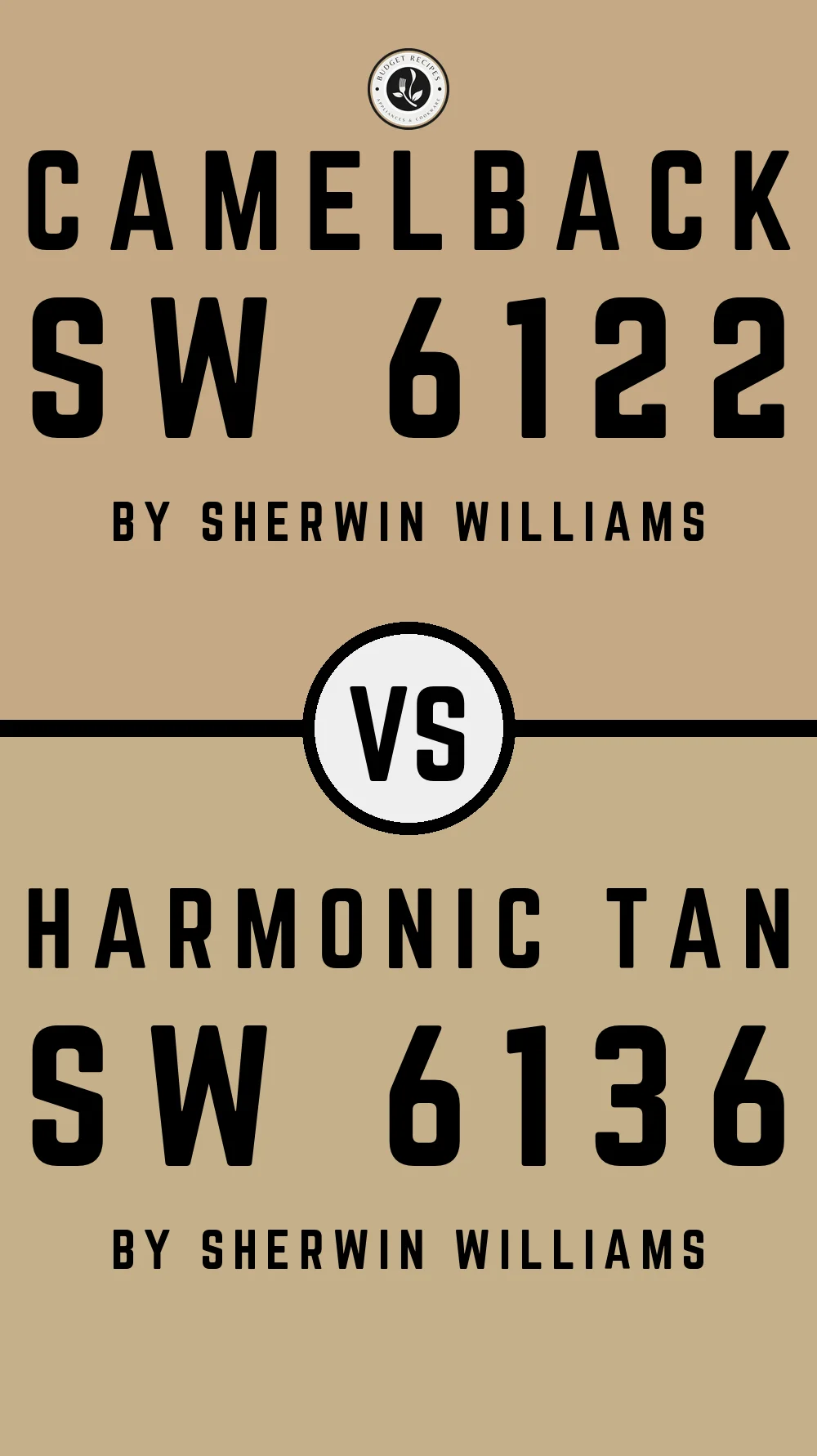 Camelback SW 6122 vs Harmonic Tan SW 6136